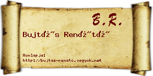 Bujtás Renátó névjegykártya